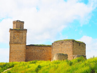 Barcience Castle, a medieval stone fortress in the Province of Toledo.
