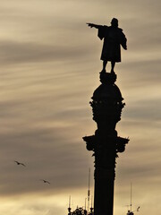 Statue Christophe Colomb Barcelone Espagne