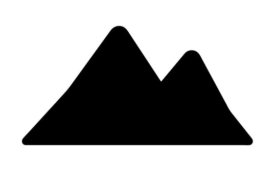mountain icon silhouette vector illustration