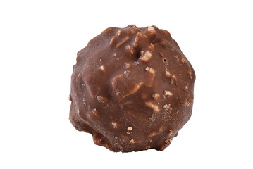 chocolate with chestnut sweet bonbon with chocolate coating isolated