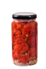 pickled pepper hot sauce carolina reaper seasoning isolated on white transparent background