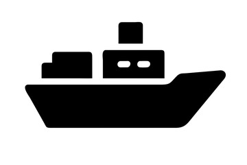 ship icon silhouette vector illustration