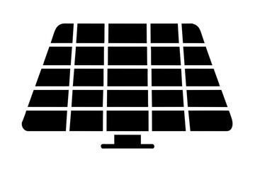 solar panel icon silhouette vector illustration
