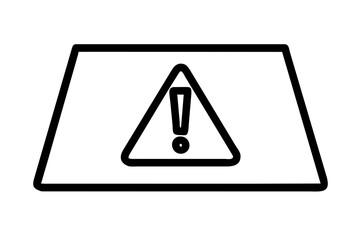 warning icon silhouette vector illustration