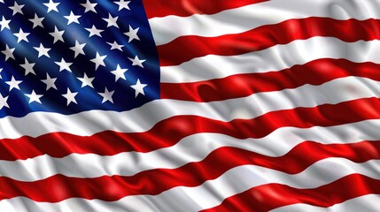 Obraz premium Close-up of American flag wave