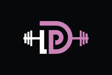 Alphabet letters monogram icon logo LPD,PDL,LDP,P,L,D - GYM and Fitness logo - obrazy, fototapety, plakaty