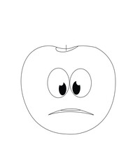 FRUITS coloring book page for kids