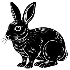 rabbit  vector silhouette  illustration svg file