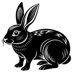 rabbit  vector silhouette  illustration svg file