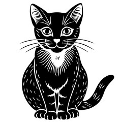 cat  silhouette vector illustration and svg file