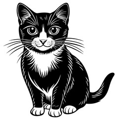 cat  silhouette vector illustration and svg file