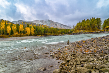 Katun River in the Altai Mountains in Siberia, Altai Republic, Russia