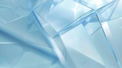 Abstract crystalline pattern resembling ice in soft blue hues. Soft blue glass-like abstract with a crystalline structure. Ice-inspired abstract art in calming blue tones.