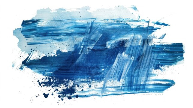 blue color mascara, blue color brush strokes on a white background