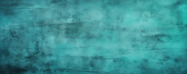 Fototapeta na wymiar Teal barely noticeable color on grunge texture cement background pattern with copy space