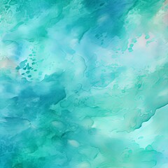 Fototapeta na wymiar Teal Salmon Periwinkle abstract watercolor paint background barely noticeable with liquid fluid texture for background, banner with copy space and blank text area 