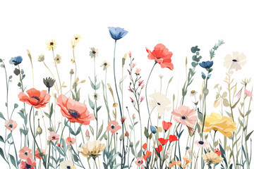 Nature's Palette: Vectorized Wild Blooms