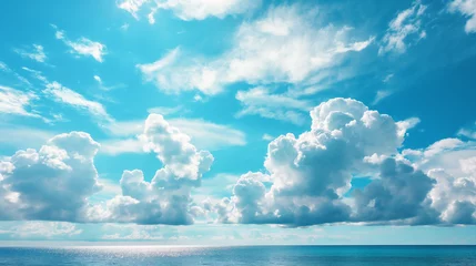Wandcirkels plexiglas Beautiful view of the sky with beautiful clouds over the sea. Landscapes photography © Furkan