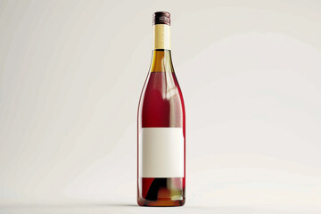 Mockup bottle of wine red and white, sauvignon blanc, chardonnay, vector illustrationisolated on solid white background. - obrazy, fototapety, plakaty