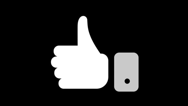 Thumb up sign, like animation 