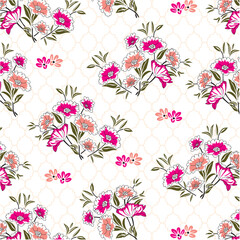 Floral colorful daisies Bouquets pattern