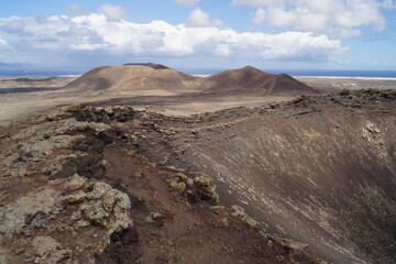 sulla cima del vulcano