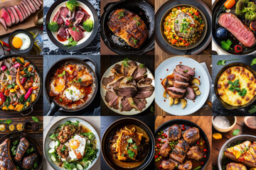 Global Cuisine Assortment Collage