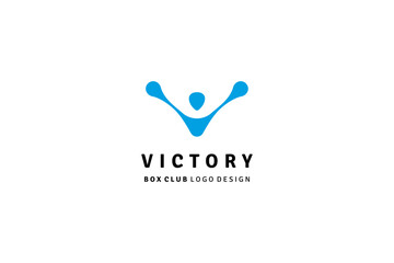 Template victory logo design solution for box club