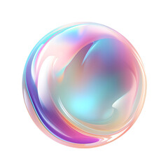 Glass liquid bubble, chrome Y2K liquid inflated, melted, metal object. 3D chrome abstract liquid shape. Isolated design element on the transparent background, created with Generative AI.	