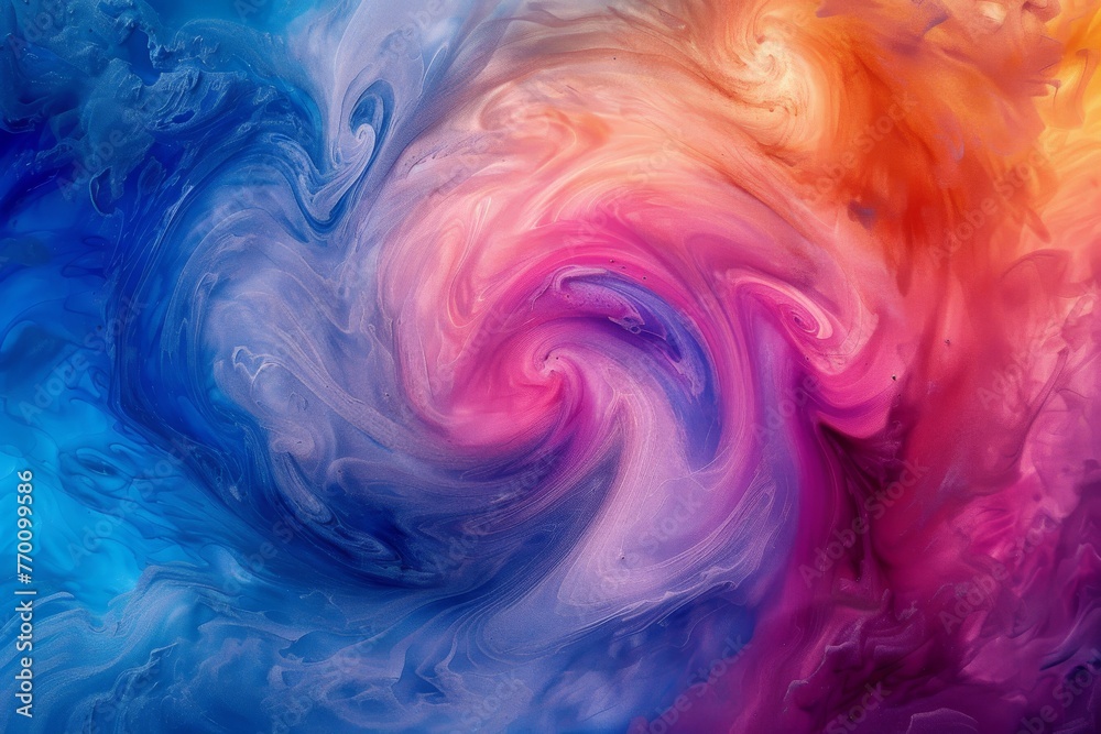 Poster A dynamic abstract piece with swirling colors capturing a sense of motion and fluidity