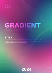 Colorful Abstract Gradient in Magenta Green Blue