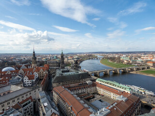 Naklejka na ściany i meble Dresden Altstadt (old town) from above
