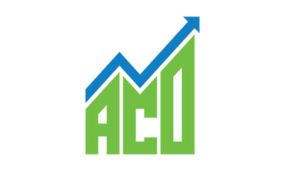ACO financial logo design vector template.	