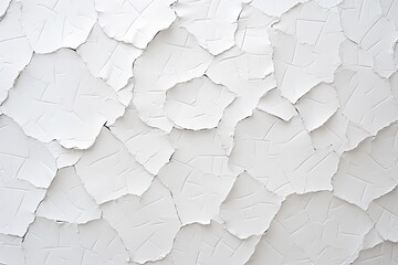 White torn plain paper pattern background - obrazy, fototapety, plakaty