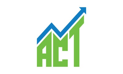 ACT financial logo design vector template.	