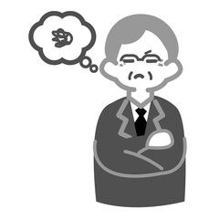 怒るシニア会社員