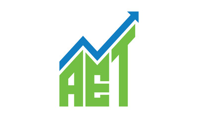 AET financial logo design vector template.	