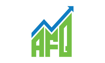 AFQ financial logo design vector template.	