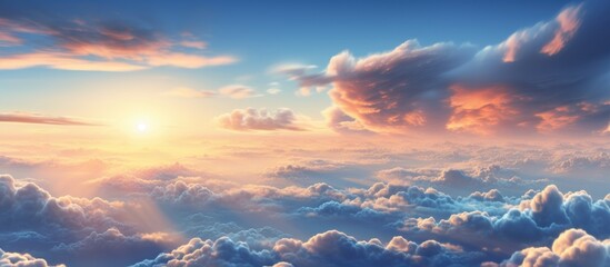 Tranquil sky seen from an aircraft - obrazy, fototapety, plakaty