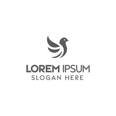 Elegant Dove Logo Design for a Brand Identity on a White Background