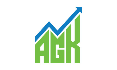 AGK financial logo design vector template.	