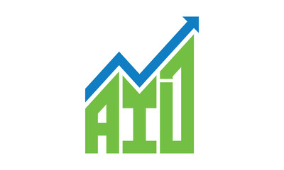 AID financial logo design vector template.	