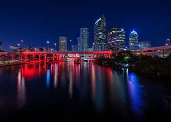 Downtown Tampa at night