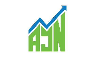 AJN financial logo design vector template.	