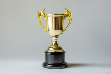 Golden Trophy on Black Pedestal