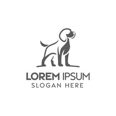 Elegant Dog Silhouette Logo Representing Pet Care or Veterinary Services