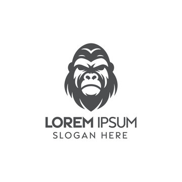Stylized Gorilla Logo Design With Placeholder Text for Branding Purposes