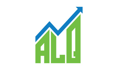 ALQ financial logo design vector template.	