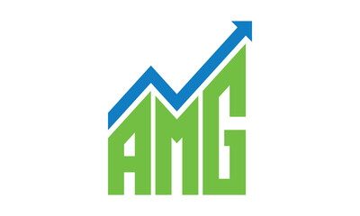 AMG financial logo design vector template.	