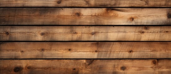 Naklejka premium Wood boards making up a close up view of a rustic wooden wall, showcasing the natural textures and patterns of the wood